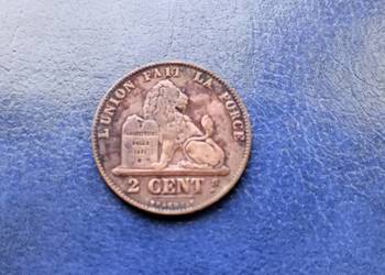 Stare monety 2 cent 1864 Belgia