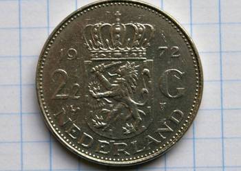 2 i 1/2 GULDENA ( 2 i PÓŁ GULDENA ) 1972 ROK - HOLANDIA 2 i 1/2 GULDENA ( 2 i PÓŁ GULDENA ) 1972 ROK - HOLANDIA