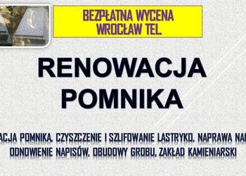Renowacja, naprawa, pomnika, nagrobka, Cmentarz grabiszyński, Wrocław