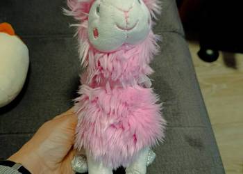Lama futrzana różowa pluszak maskotka