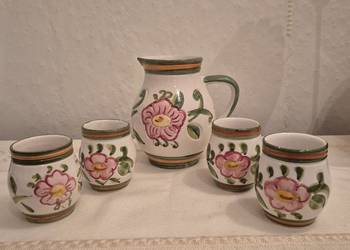 Włoski komplet ceramiczny ( ręcznie malowany)lata 60