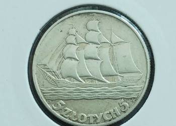 5 zł Żaglowiec 1936 r. - nr. 1 - Piękny