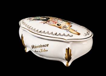 Porcelanowe Puzdro Francja Porcelaine de Luxe