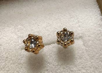 Kolczyki "złote" z diamentem