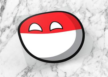 Naklejka POLANDBALL 6 x 6 cm cant into space polan #4