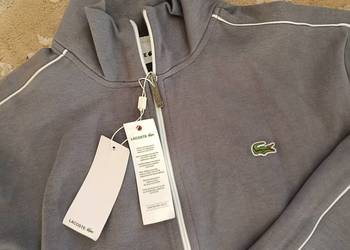 Bluza rozpinana Lacoste Classic - top one, jednolita szara rozmiar XXL