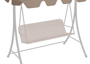 Zadaszenie do huśtawki ogrodowej taupe 188/168x145/110 cm WM-312089