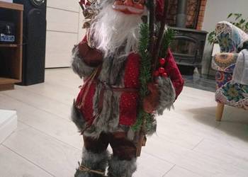 Duży Święty Mikołaj 55 cm Figurka Świąteczna Rustykalna Vintage z workiem