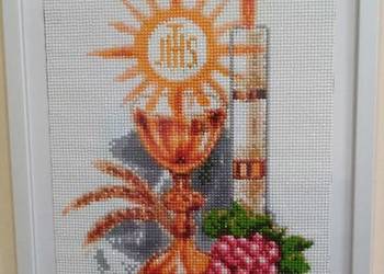 Pamiątka pierwszej komuni -haft diamentowy