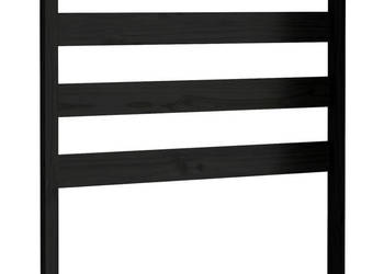 Wezgłowie łóżka czarne 96x4x100 cm lite drewno sosnowe WM-818404