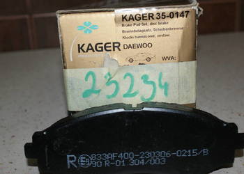 23234 Klocek hamulcowy kpl. przód CHEVROLET AVEO / KALOS,