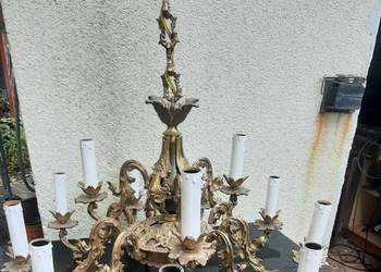 Żyrandol mosiężny 12 ramienny