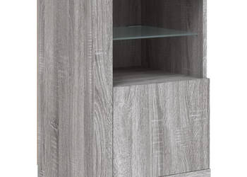 Szafka boczna z LED szary dąb sonoma materiał drewnopochodny WM-836640