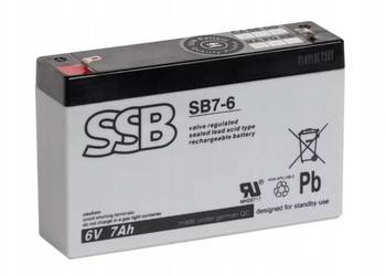 Akumulator SSB SB 7-6 6V 7Ah