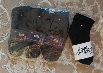 Skarpety męskie Tommy Hilfiger DRI-FIT - czarne 12-pak, rozmiar L