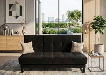 Wersalka Vida Czarna, Funkcja Spania, Dostawa 0zł!