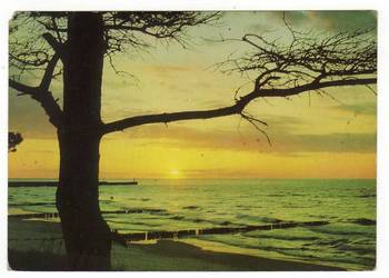 MORZE BAŁTYCKIE ZACHÓD SŁOŃCA NAD BAŁTYKIEM DŹWIRZYNO