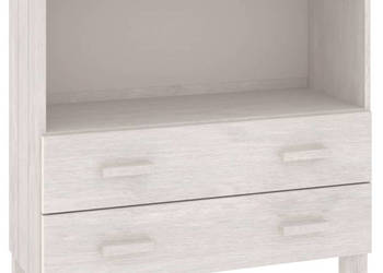 Szafka HAMAR biała 85x35x80 cm lite drewno sosnowe WM-340497