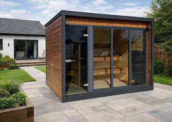 SAUNA OGRODOWA MODERN LUX Z PRZEDSIONKIEM