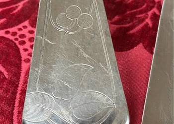 Platerowa Łopatka do ciasta. Sygnowana- Grawerowana