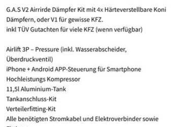 Audi A4 B6/B7 Airride GAS Germany Airride System - KONI