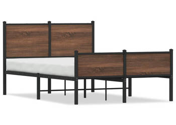 Łóżko Czarne Metalowe Rama Łóżka Metalowa Ze Stelażem 120x200 cm WM-4007956