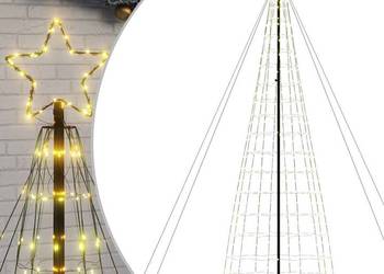 vidaXL Choinka LED 1534 LEDs Ciepła biel 503 cm(SKU:4016456)