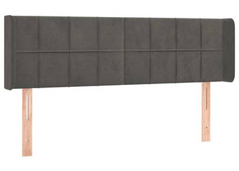 Zagłówek do łóżka z LED ciemnoszary 147x16x78/88 cm aksamit WM-3123285