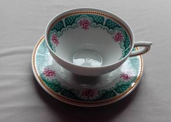 Filiżanka duo, manufaktura von Schierholz - Plaue. Sygnatura z lat 1973-90.