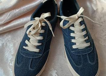 Jeansowe trampki sneakersy bonprix 42 buty sportowe denim retro basic lekki