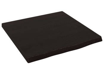 Półka ciemnobrązowa 40x40x2 cm wykończone lite drewno dębowe WM-363749