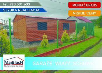 Drewnopodobny Blaszak - Blaszany Garaż  - Garaże Blaszane – Maj-Blach
