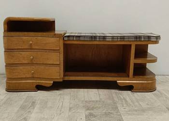 stara szafka na buty drewniana siedzisko pufa do przedpokoju