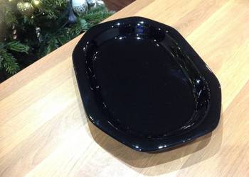 Półmisek Talerz  Czarny Ceramiczny lata  80/90