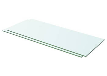 Półki 2 szt. panel z przezroczystego szkła 60 x 20 cm WM-3051564