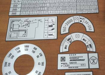 Tokarka 1N611P Tabliczka Tabliczki Tabela Gwintów