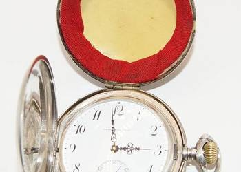 Koperta etui pudełko metalowe szybką na zegarek kieszonkowy 48-52mm Wrocław