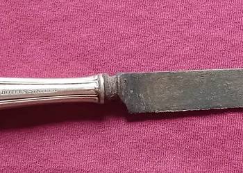 Platerowany secesyjny nóż stołowy sieci Hotels Statler,, początek XX w.