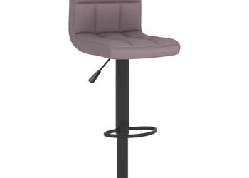Stołek barowy kolor taupe tapicerowany tkaniną WM-334273