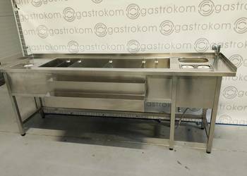 Stacja barmańska z ociekaczem 239x60 (+20 cm półki przednie)x85