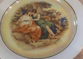 Talerzyk kolekcjonerski scenki dworskie porcelana SPE Turyng