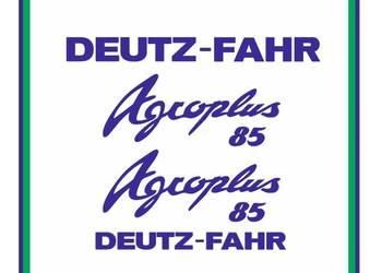 Naklejki Deutz-Fahr Agroplus 85 Ciągnik Traktor Nalepki Mocne