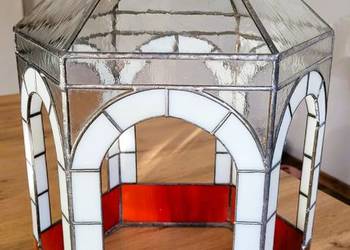 Elegancka ręcznie wykonana witrażowa altanka w stylu Tiffany'ego