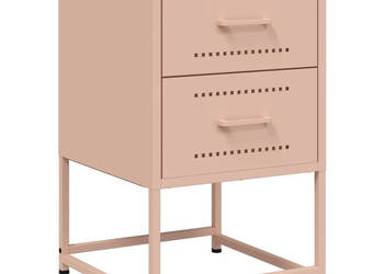Szafka nocna różowa 36x39x605 cm stal WM-846460