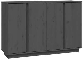 Szafka szara 120x35x80 cm lite drewno sosnowe WM-814496