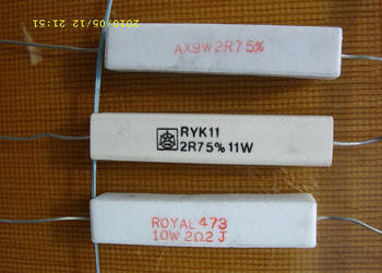 Rezystory drutowe 9W , CQC  ;OR22 ;OR33 ;3K9 ;4K7 ;5K6 .