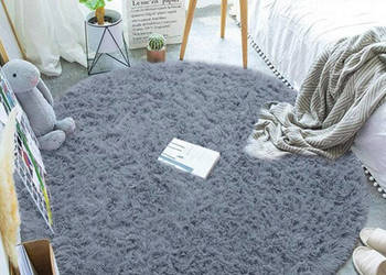 Dywan okrągły Shaggy Strado 140x140 SilverFur (Jasny Szary)