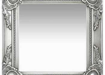 Lustro ścienne w stylu barokowym 40x40 cm srebrne WM-320306