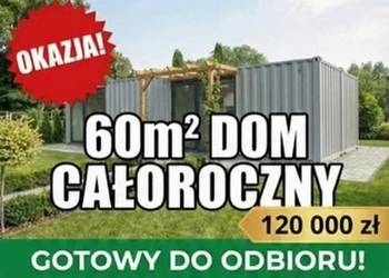 Dom modułowy z kontenerów morskich 60m2, ocieplony, gotowy do przeniesienia