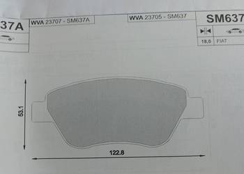 SM637 Klocki hamulcowe kpl. przód ABARTH 500 / 595 / 695; ALFA ROMEO MITO;